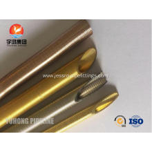 Seamless Brass Low Fin Tube ASME SB111 C44300 For Condenser and Oil Cooler